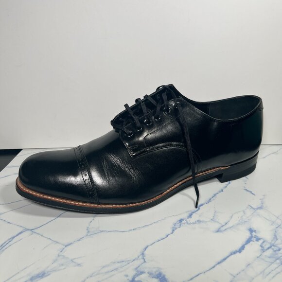 Stacy Adams Men\'s Black Leather Lace Up Oxford Derby Dress Shoes Size 14 EE main image 4